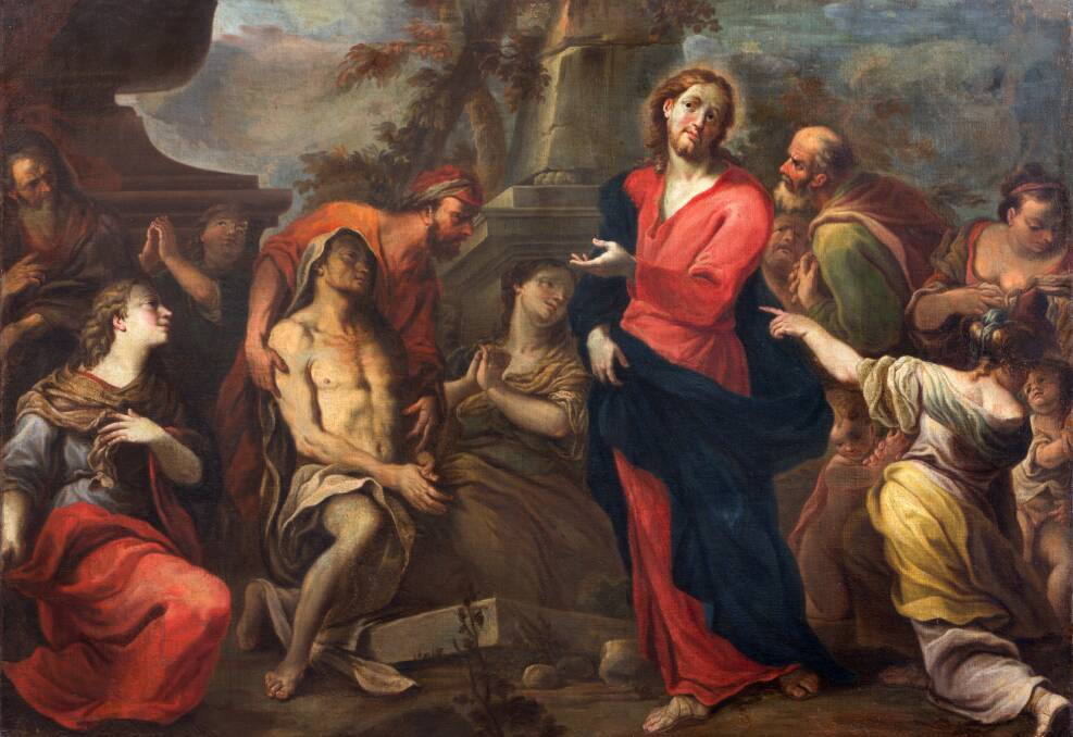 The Resurrection of Lazarus by Francesco Pittoni (1710) in San Nicolo church, Italy. Picture: Shutterstock