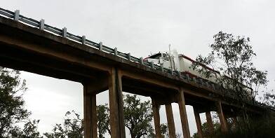 UNDER DURESS: The 95-year-old Albacutya Bridge was not built to carry B-double trucks. Hindmarsh Shire Council is introducing a load limit for the bridge. Picture: CONTRIBUTED