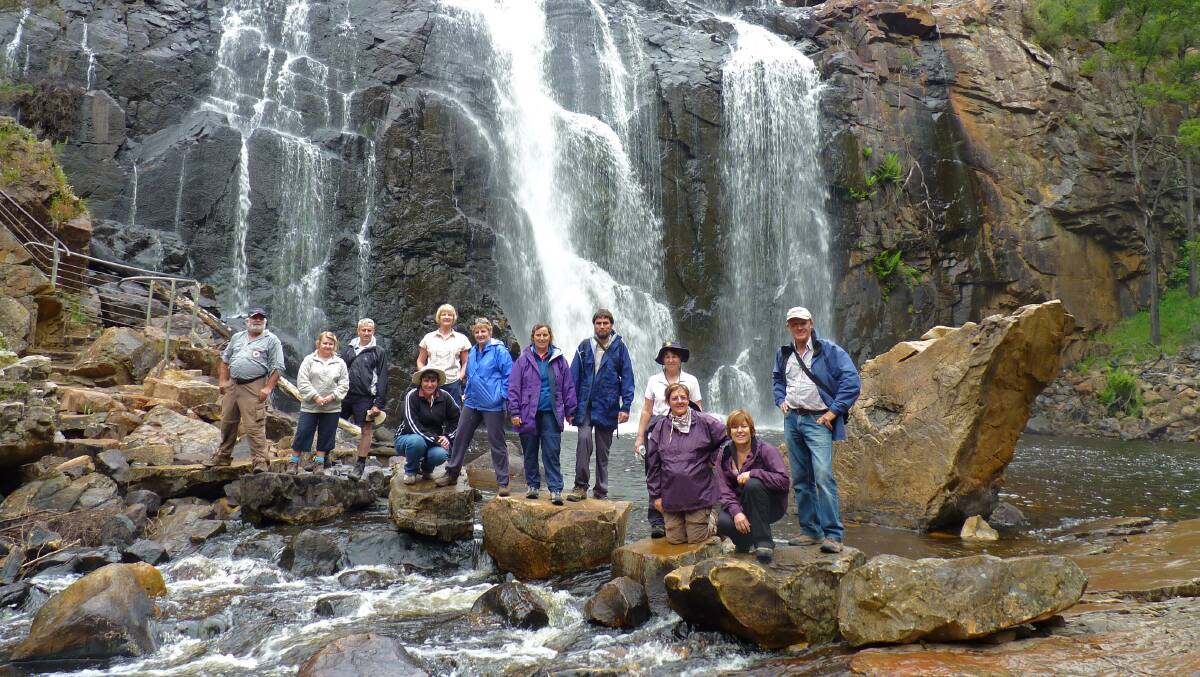 STROLL: Members of the Wimmera Bushwalking Club at MacKenzie Falls. The club will host a walk from Zumsteins to the falls on March 5. Picture: CONTRIBUTED