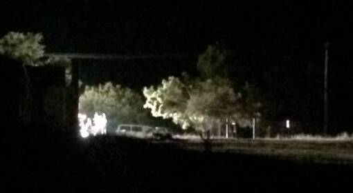 Police were called to a property just off the Hume Highway where three people had died. Photo: Fairfax Media