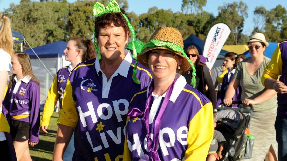 Heather Batson and Ellen Panozzo have walked Relay For Life for 14 years.