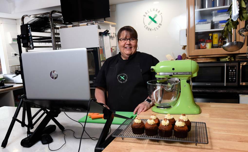 Marie Wilson runs Ballarat Cook Club which has changed its business model from face-to-face cooking classes and workshops to online cooking due to the coronavirus pandemic. Picture: Adam Trafford