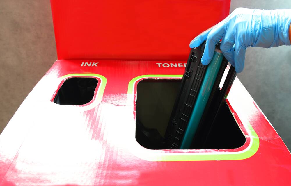 What's the best method for recycling used printer cartridges?