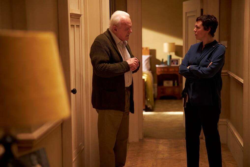 Anthony Hopkins, left and Olivia Colman in The Father. Picture: Sharmill Films