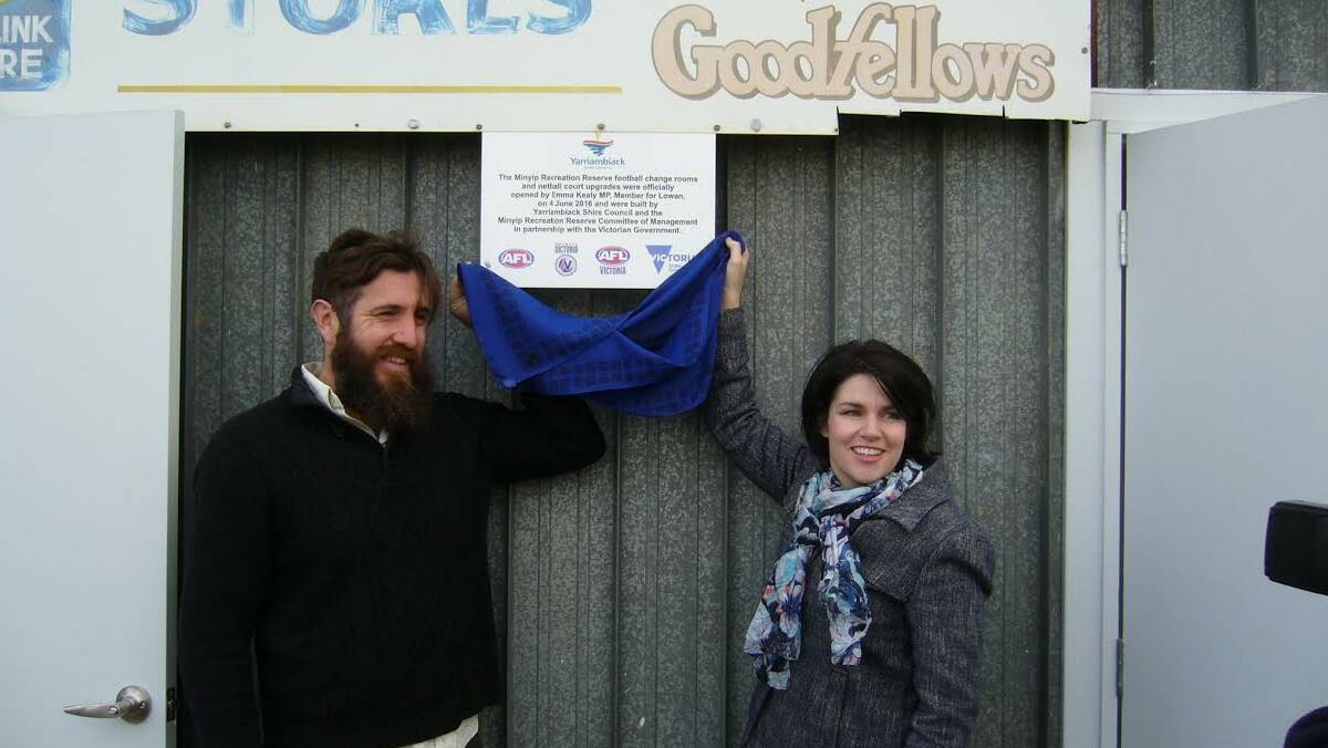 Minyip Recreation Reserve upgrade to facilities was officially opened by Emma Kealy member of Lowan