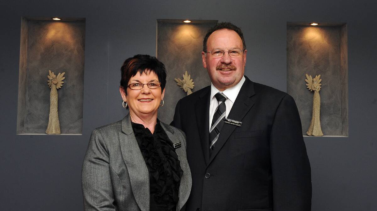 NEW REGULATIONS Heather and Bill Pitman, owners of Horsham & District Funerals, will be affected by the latest measures to limit funeral services to 10 people or less. 
