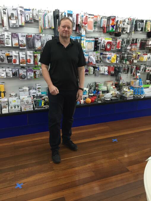HOME WARES: Ian Herman of Hermans of Horsham has changed the interior layout of his store to keep people safely separated. Picture: ELIZA BURLAGE 