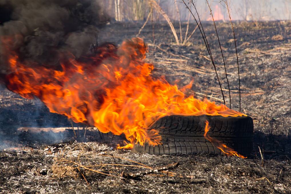 TOXIC: Tyres should not be thrown into fires. Picture: SHUTTERSTOCK