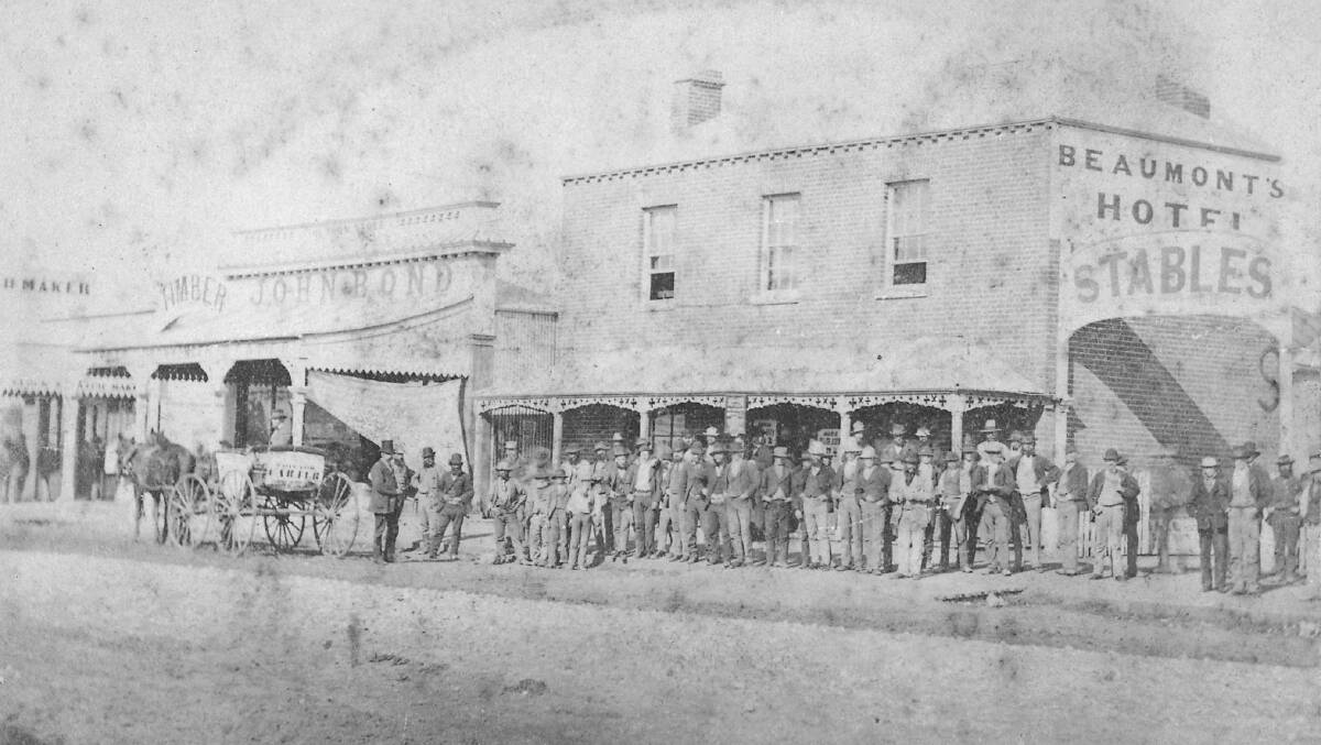 BEFORE: Beaumont's Wimmera Hotel at 95 Firebrace Street, Horsham, above, about 1875, before fire destroyed it. Source: SLV H2005 34224. 