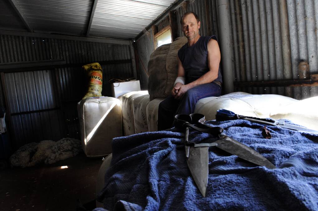 TRADITIONS: Ken French turned a hobby shearing sheep with a blade into a business. 
