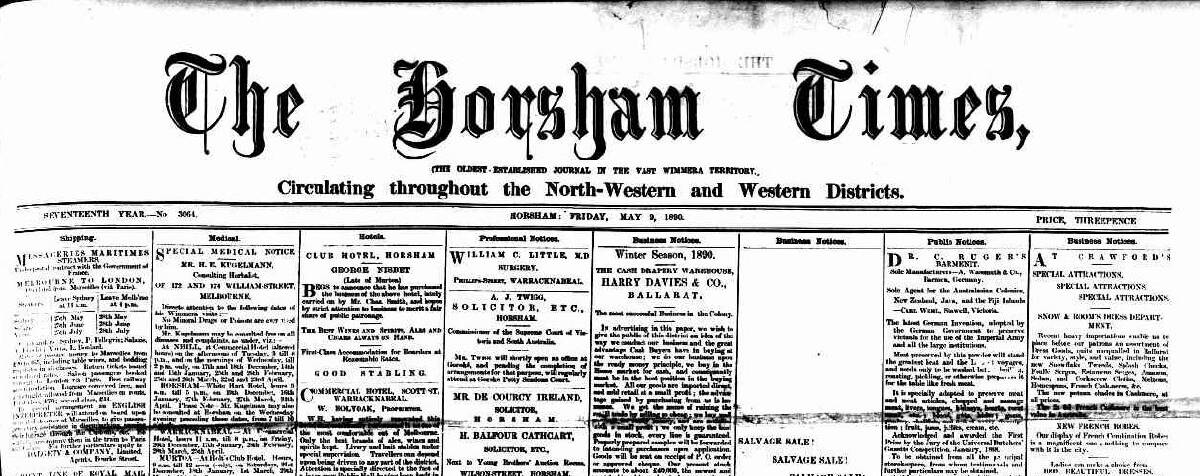 The alarm rang out - fire at the hospital | Horsham Times 1890