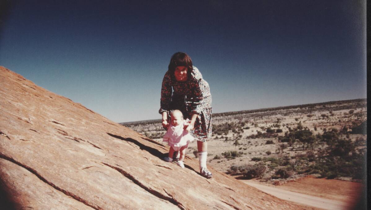 The iconic photograph of Lindy Chamberlain with baby Azaria at Ayres Rock. Pictures: National Museum of Australia