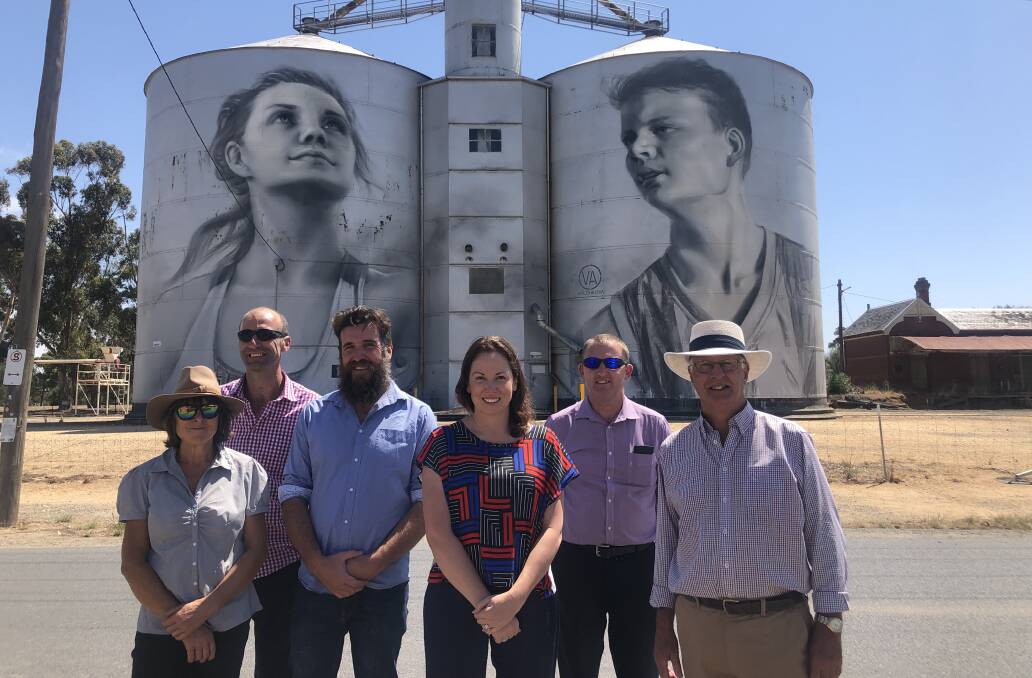 LEFT TO RIGHT: Yarriambiack Shire Cr Corinne Heintze, Cr Tom Hamilton, Ray Kingston, Agriculture and Regional Developmetn Minister Jaclyn Symes, Colin Kemp and Mayor Graeme Massey. Picture: CONTRIBUTED