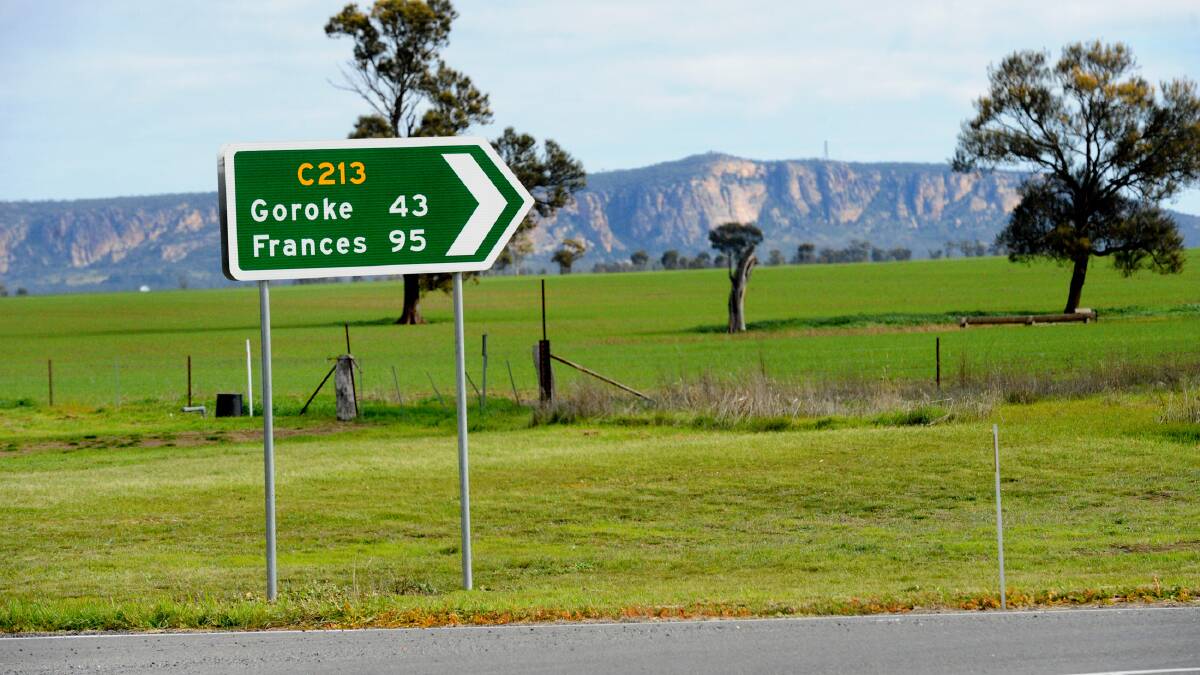 A Wimmera Highway intersection west of Natimuk.