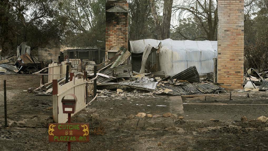 A Haven home destroyed in the Black Saturday bushfires.
