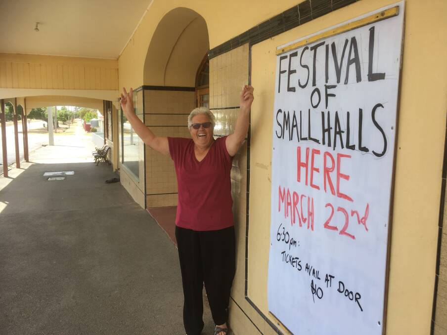 HALLOWED HALL: Murtoa Mechanics Hall President Carolyn West is excited for next week's Festival of Small Halls at the venue, after several years trying to bring one of the performances to town. Picture: CONTRIBUTED