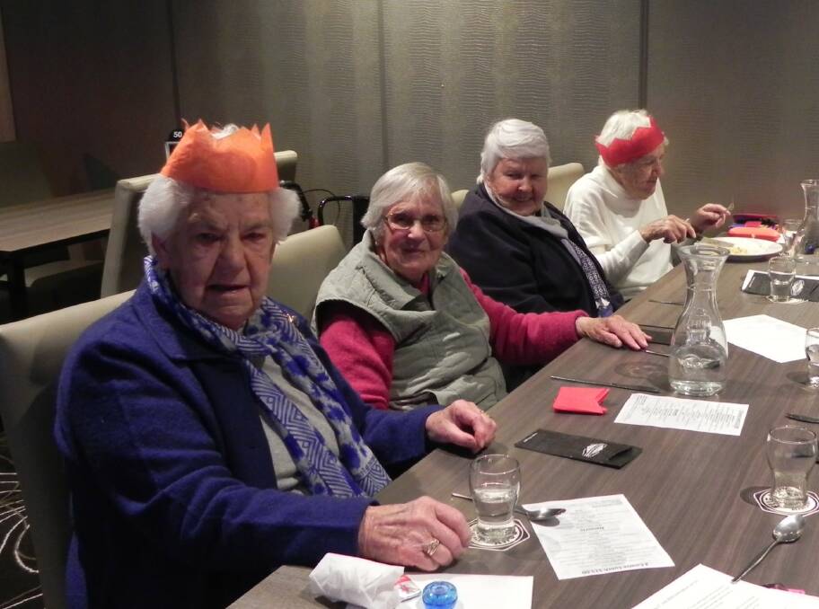 A RARE SOCIAL OPPORTUNITY: Peer Support Gorup members Doris Guest, Marion Barber, Betty Shearer and June Lock at Horsham Sports and Community Club.