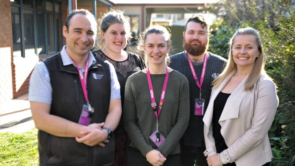 SEEKING FOSTER CARERS: Uniting Wimmera's out of home care manager Phillip Yew, therapeutic case manager Petra Hinch, recruitment and support manager Mel Russell, case manager Keelan Eastwood and kinship team leader Belinda Elliott. Picture: ALEXANDER DARLING
