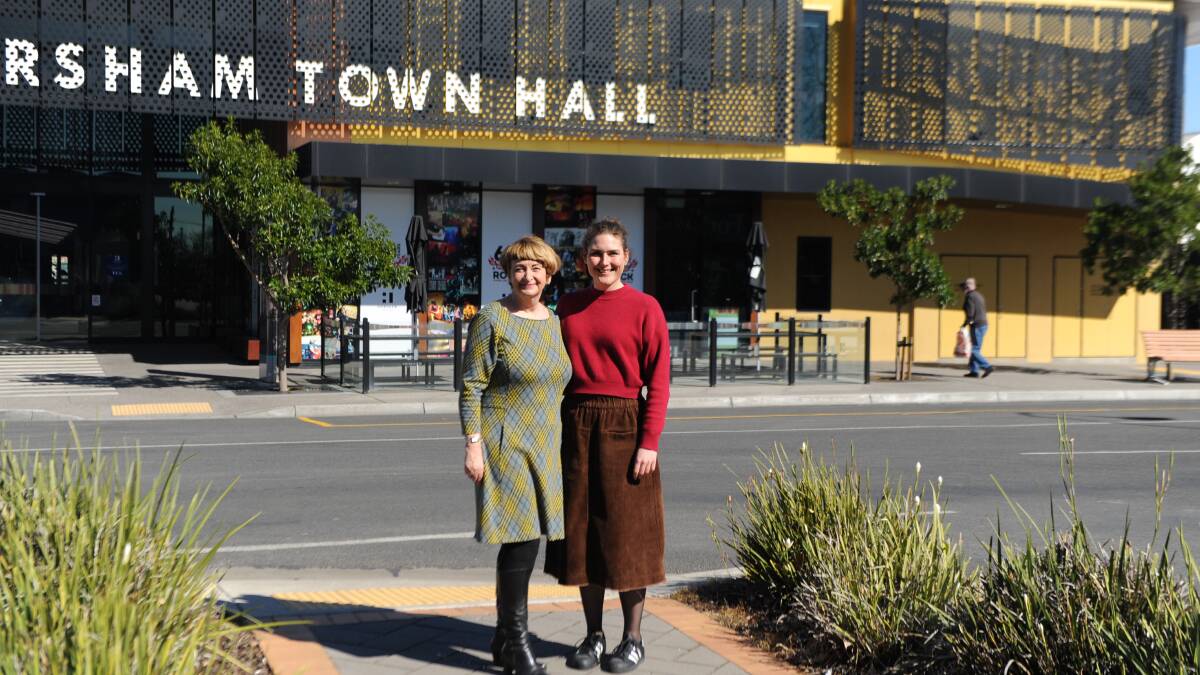 BIG SHOW: Boolite-born aspiring Opera singer Sofia Laursen-Habel, right, will perform at Horsham Town Hall on Sunday. She is pictured here with friend Robyn Lardner. Picture: ALEXANDER DARLING