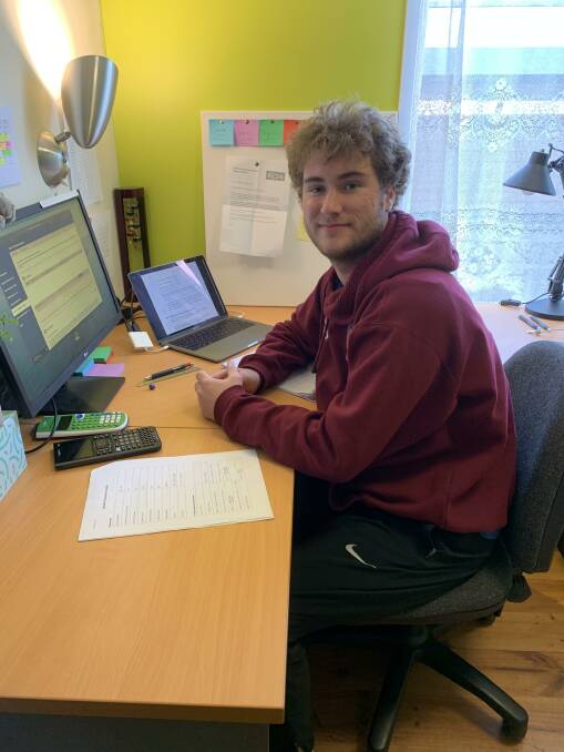 STRANGE TIMES: Horsham College VCE student Cade Dodson is missing the face-to-face learning experience, as he prepares to sit his exams. Picture: CONTRIBUTED