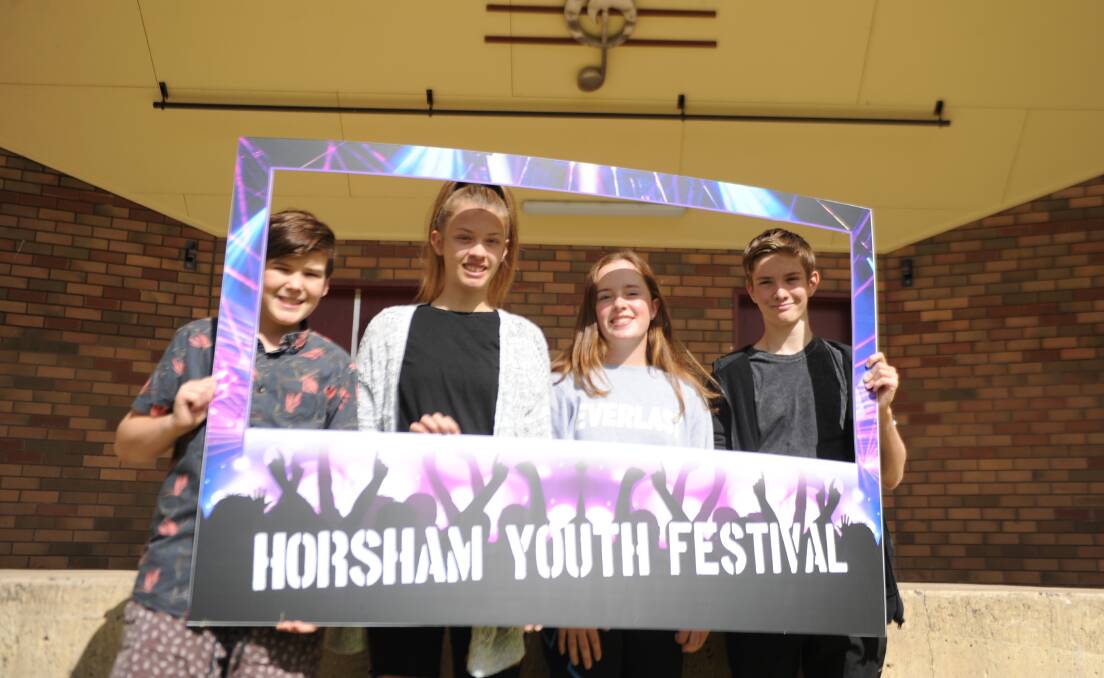 FUN TIMES: Horsham Youth Fest organising committee members Malachy O'Brien, Montana Crane, Paris Fiedler and Lucas Scott. Picture: ALEXANDER DARLING