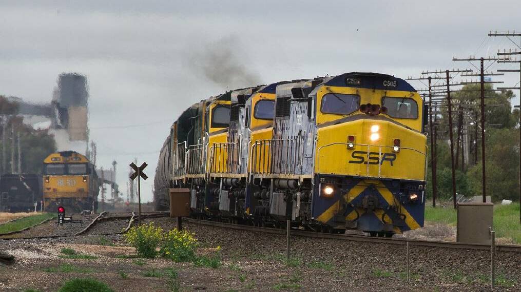 UPGRADE CALLS: A Southern Shorthaul Railroad train at Dimboola. Picture: CONTRIBUTED