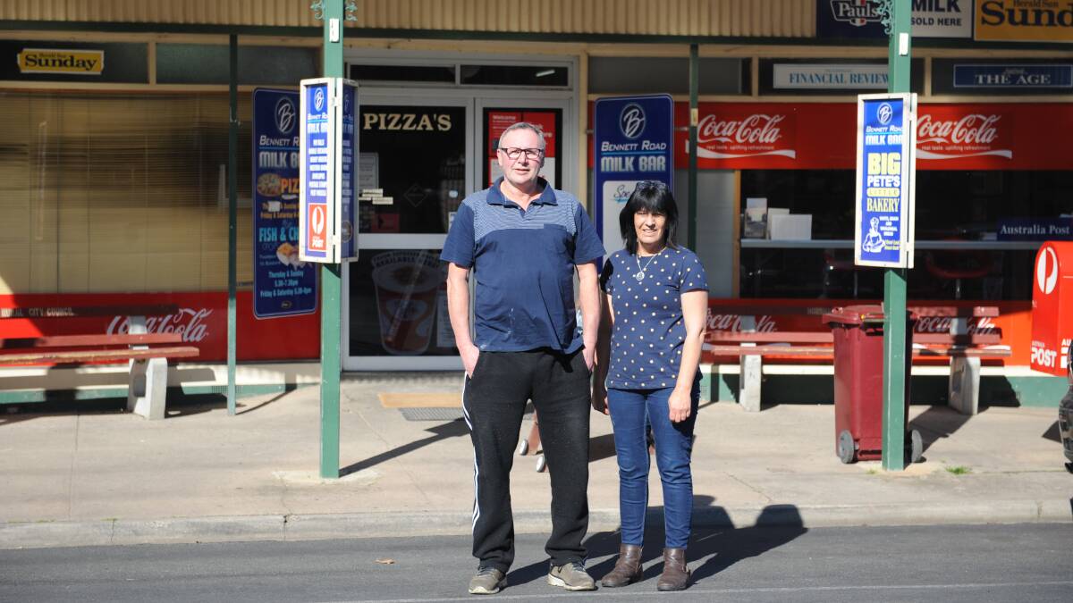 UP FOR A CHAT: Originally from Nhill, Bennett Road Milk Bar owners Peter and Michelle McCartney say the joy of meeting and talking with customers is what has kept them in business in Horsham for 21 years. picture: ALEXANDER DARLING