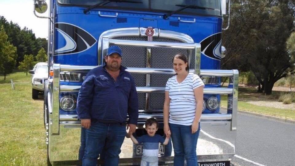 NOT JUST A STATISTIC: Glen Paterson with three-year-old son Jorge and wife Jess, who was pregnant when he died. Picture: CONTRIBUTED