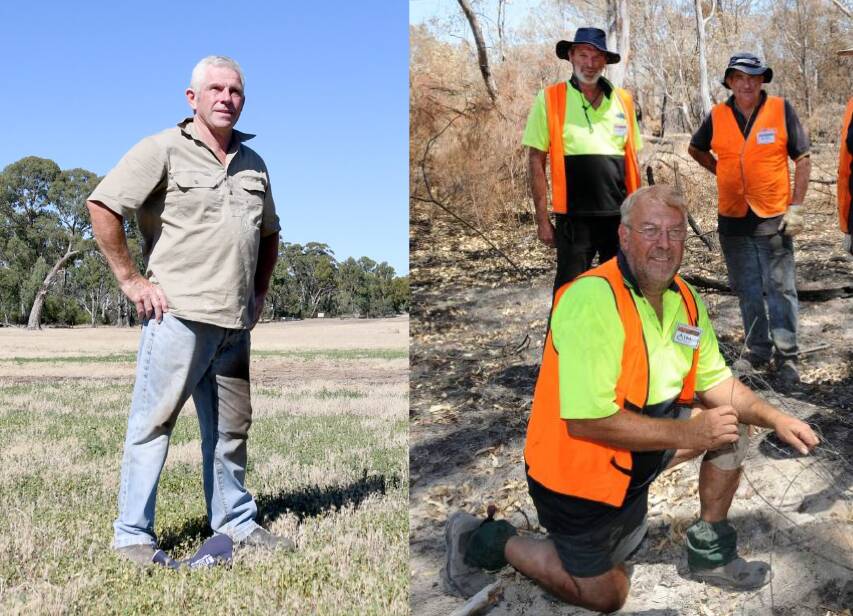 Northern Grampians farmers Ray Zippel and Jim Carter had very different experiences rebuilding from the 2014 fires, both having claimed insurance after the disaster. Pictures; SAMANTHA CAMARRI
