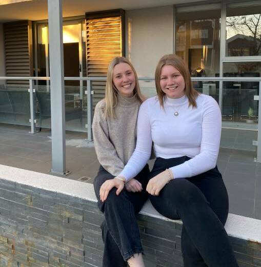 RESTRICTION FATIGUE: Charlotte White and Brittany Nitschke as stage three restrictions returned to parts of Melbourne in July. 
