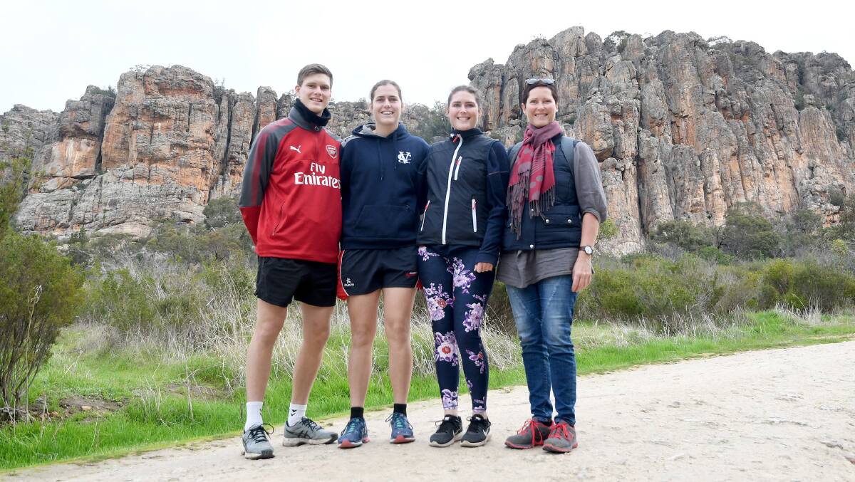 Boolite's William, Anna, Sofia and Heidi Laursen-Habel are set to hike around Mt Arapiles. Picture: SAMANTHA CAMARRI