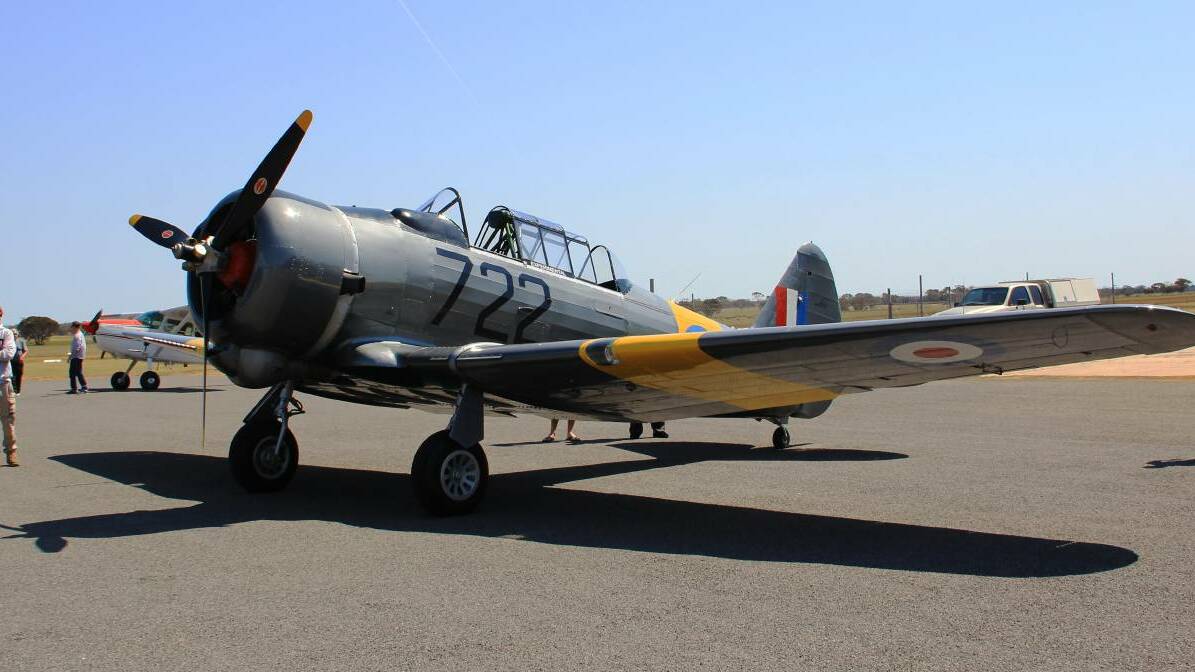 A Wirraway aircraft, which is part of Nhill Aviation Heritage Centre's collection at Nhill aerodrome. 