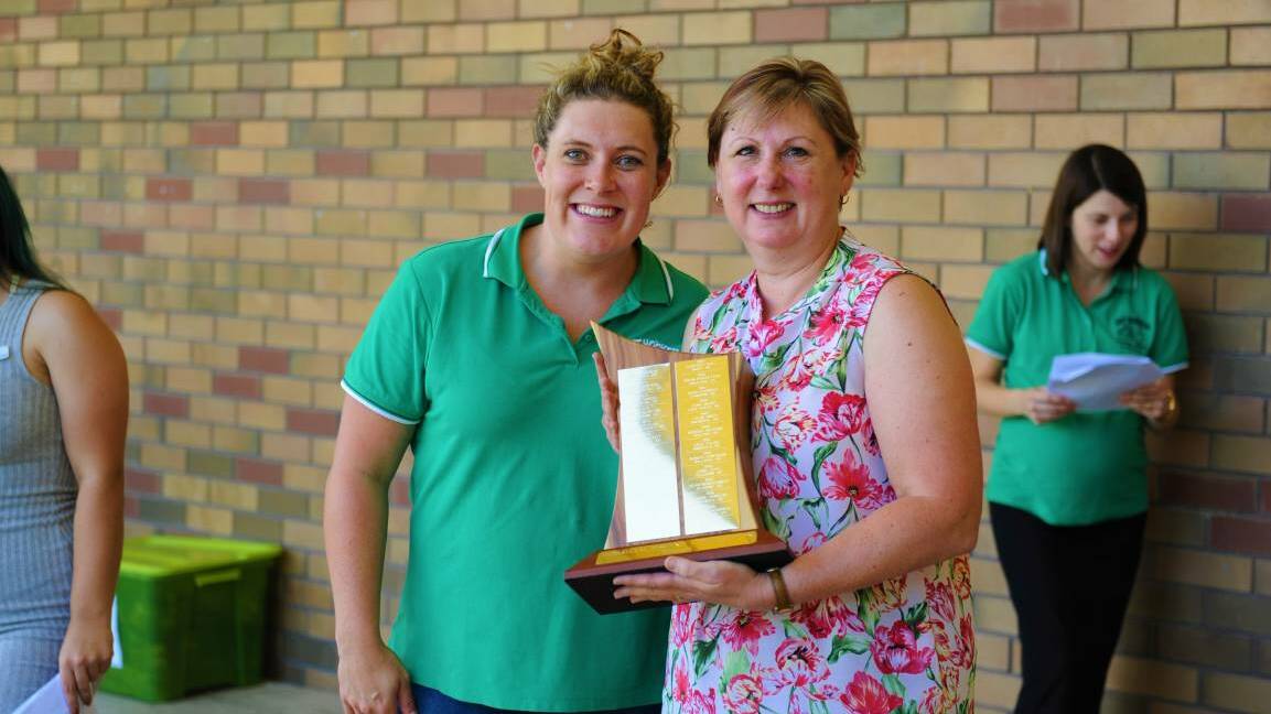 WINNERS ARE GRINNERS: Horsham Fishing Competition committee chairwoman Adele Rohde, left, with 2018 winner Catherine Gordon. Picture: SEAN WALES