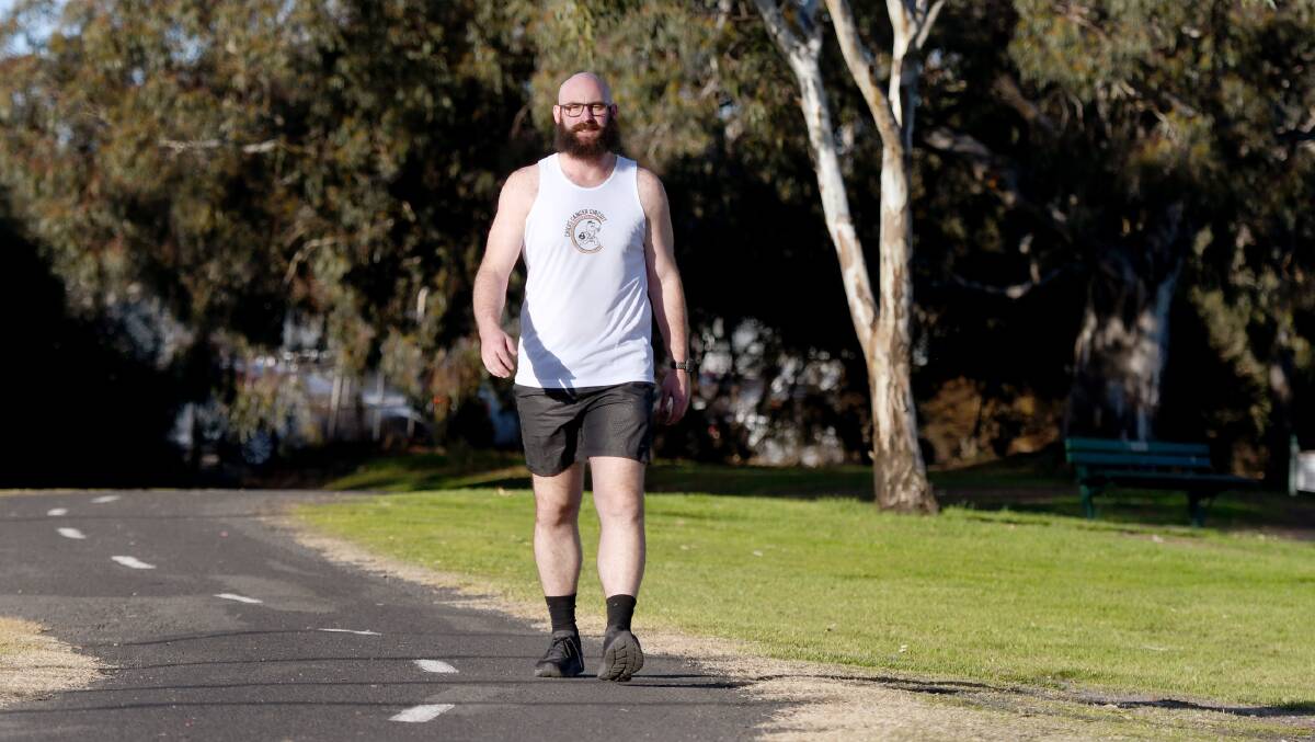 RUNNING MAN: Horsham's Justin Chilver is running 610kms across this year to fundraise for hospitals and charities. Picture: SAMANTHA CAMARRI