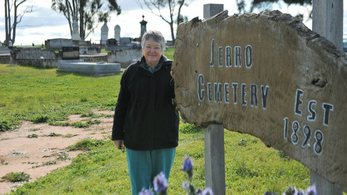 STORY OF A TOWN: Pamela Baker, secretary of Jerro Cemetery Trust near Jung. She has been a member of the trust for 40 years. Pictures: ALEXANDER DARLING