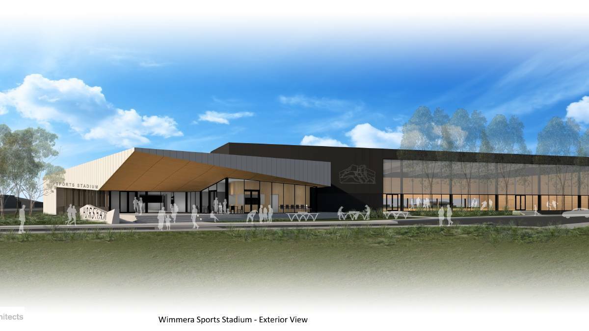 An artists impression from the Horsham Rural City Council Wimmera Sports Stadium business case and concept design report.