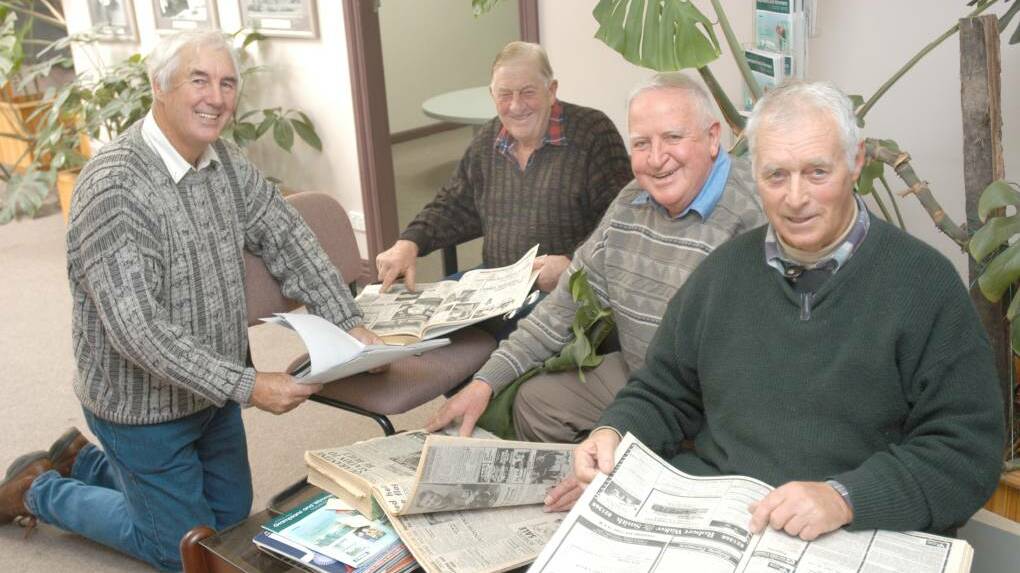 PRESERVING HISTORY: Mr Gross, left, researching the Horsham Show with other society members in 2008.