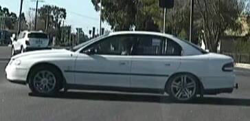 Assitance needed: Horsham Highway Patrol are seeking assistance in locating the whereabouts of a white Holden VT Commodore sedan, bearing the number plate 1PT3PX.