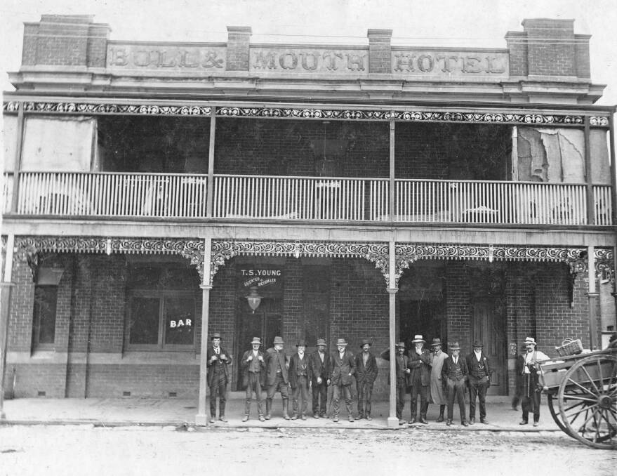 Majestic: The two-storey brick Bull and Mouth Hotel, built in 1908, about 1920. Picture: Horsham Historical Society