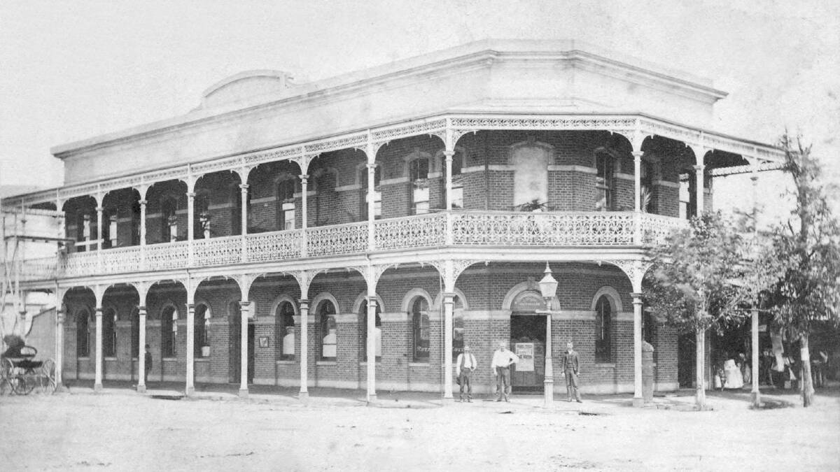 REGAL: Royal Hotel, south-west corner of Wilson and Firebrace Street prior to expansion (water damaged photo), about 1885. Picture: HHS 061785