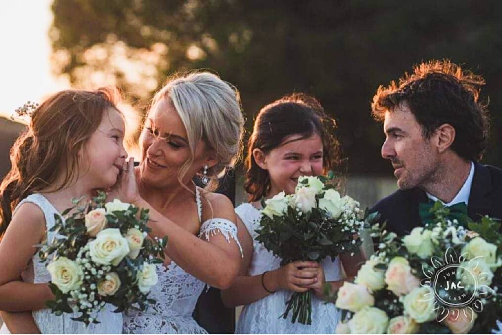 HAPPY FAMILY: Hannah McCallum and Ty Maher with their two daughters Harper, 5, and Tilly, 7. Picture: CONTRIBUTED