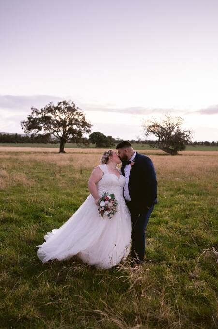 FAIRYTALE: The Lawsons at the spontaneous wedding at Rocklea Farms in Stonehaven. Picture: CONTRIBUTED