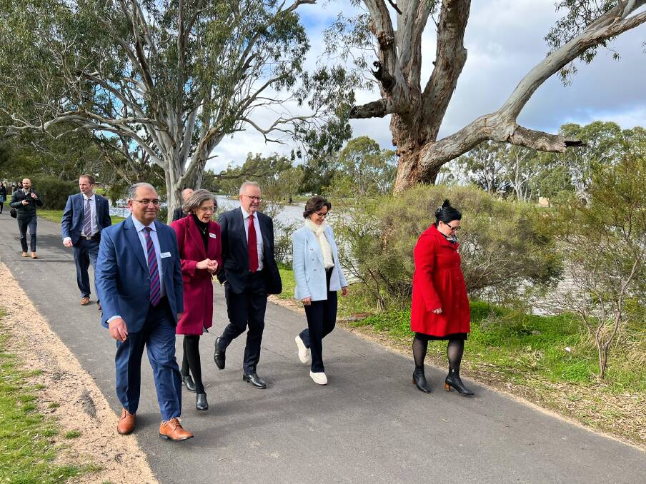 Australian Prime Minister Anthony Albanese visited Horsham on June 29 to officially open Horsham's $2.45 million Nature Play Park and $3 million Wimmera Riverfront Project.