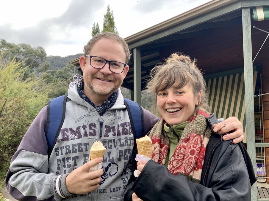 All smiles: Zimbabwean Andy Dunlop and Sweed Caroline Andrew enjoyed spending the past fortnight in the Grampians. Picture: BEN FRASER