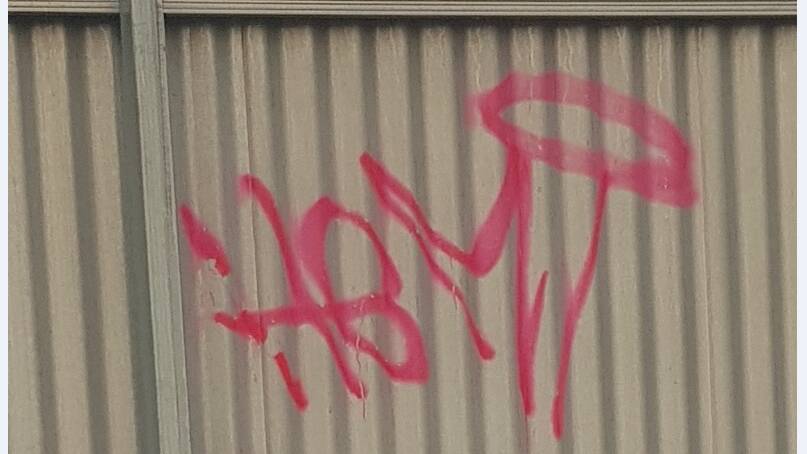 Graffiti on inside of property in Stawell
