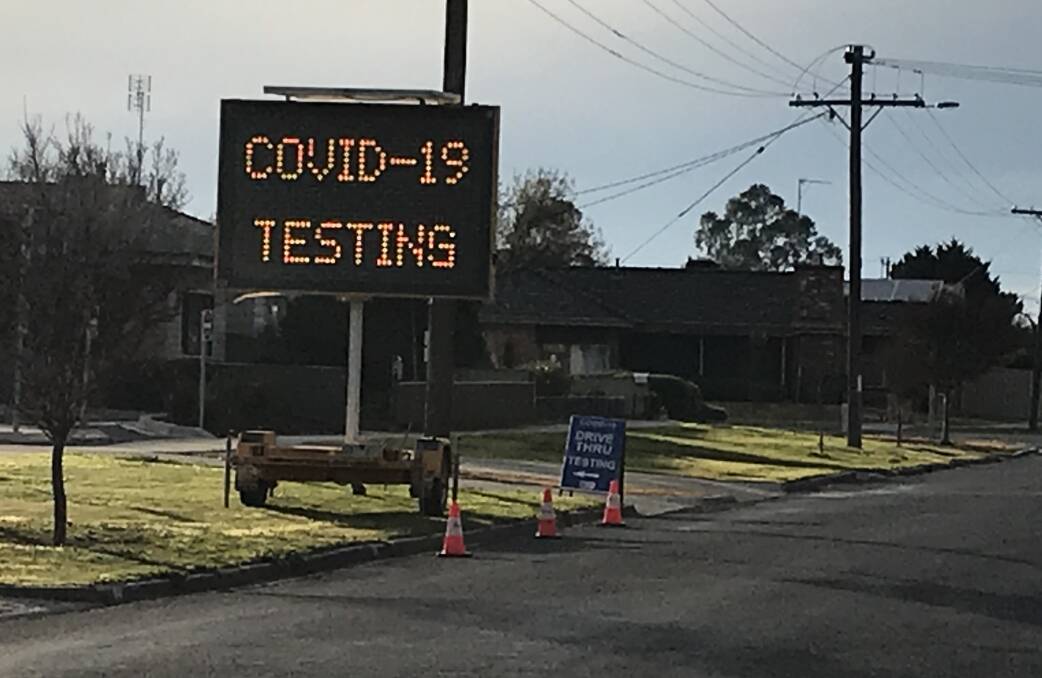 OPEN: A drive through testing clinic for COVID-19 opened in Horsham on Saturday. Picture: CASSANDRA LANGLEY