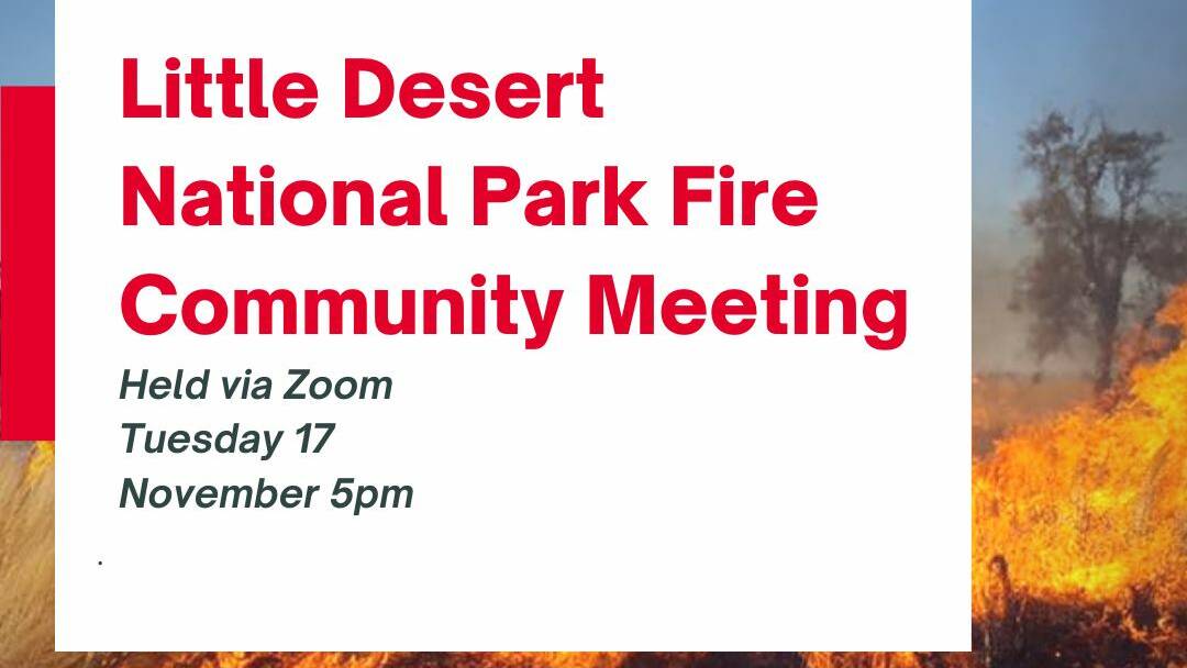 Community meeting for Little Desert National Park fire