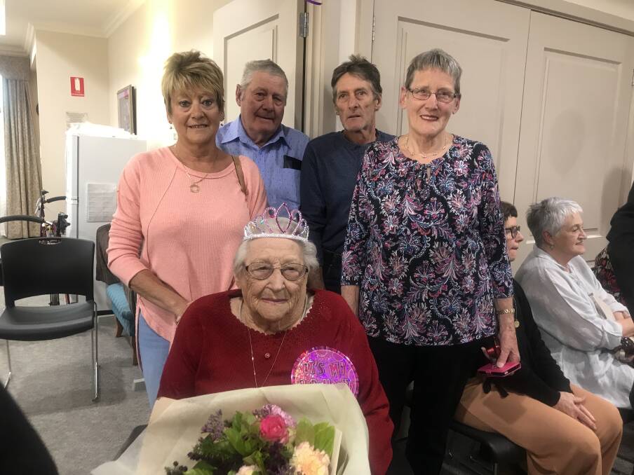 FAMILY AFFAIR: Stawell's Betty Smith celebrated her 100th birthday on Thursday with an afternoon tea at Eventide Homes. Picture: CASSANDRA LANGLEY