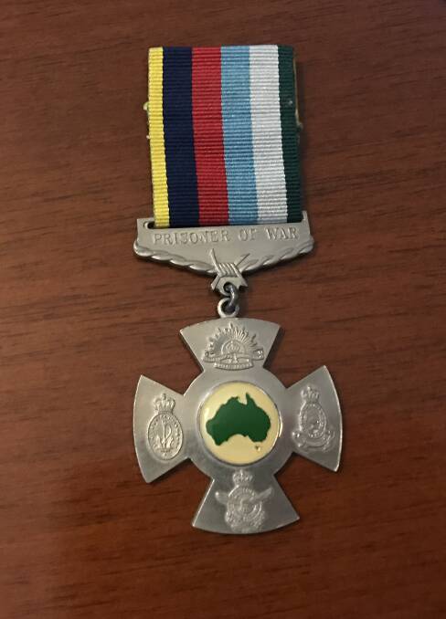 MEDAL: Stan Illig recived a prisoner of war medal which son Robert Illig keeps with pride.