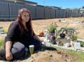 UPSET: Horsham's Amanda Duffin has condemned the behaviour of vandals at her late husband's gravesite. Picture: CASSANDRA LANGLEY